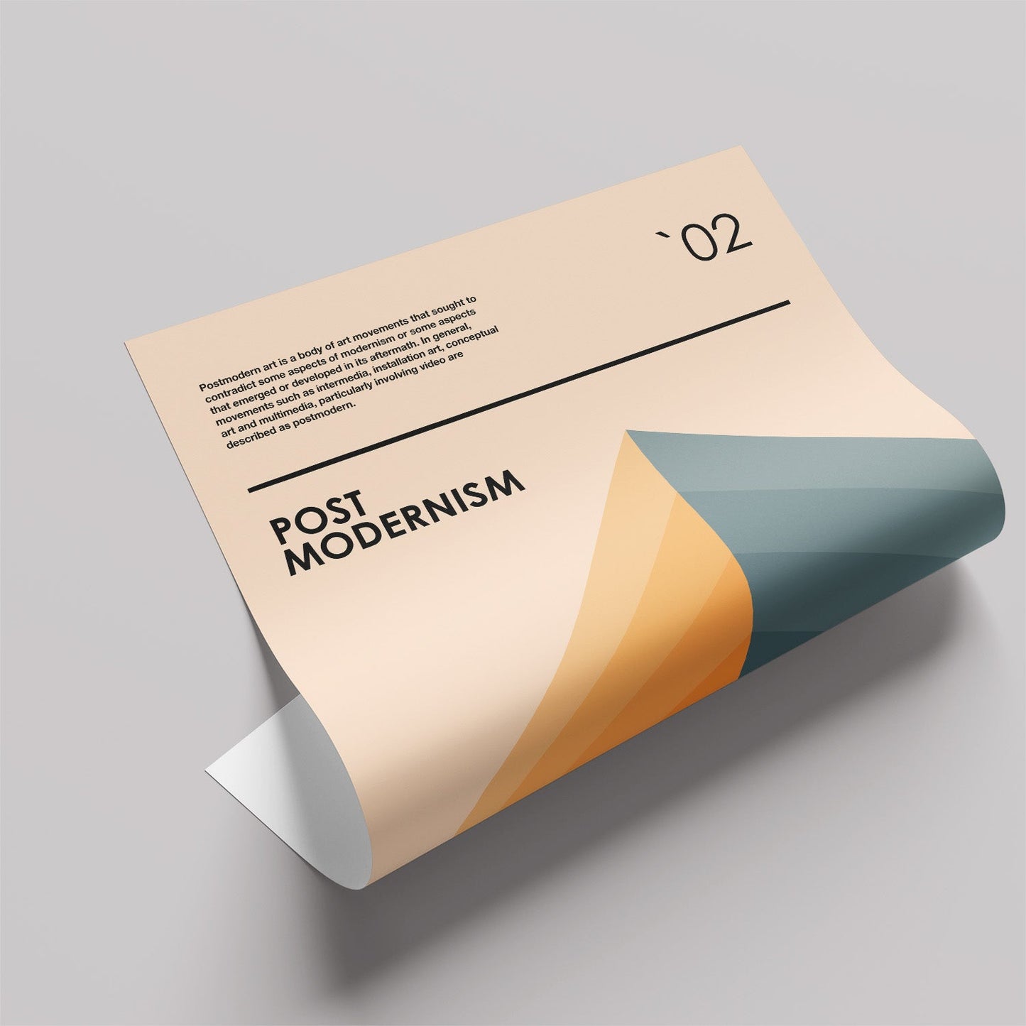 「POST MODERNISM `02 Mountain Gradient」アーキテクチャーデザインポスター - Ink Jp