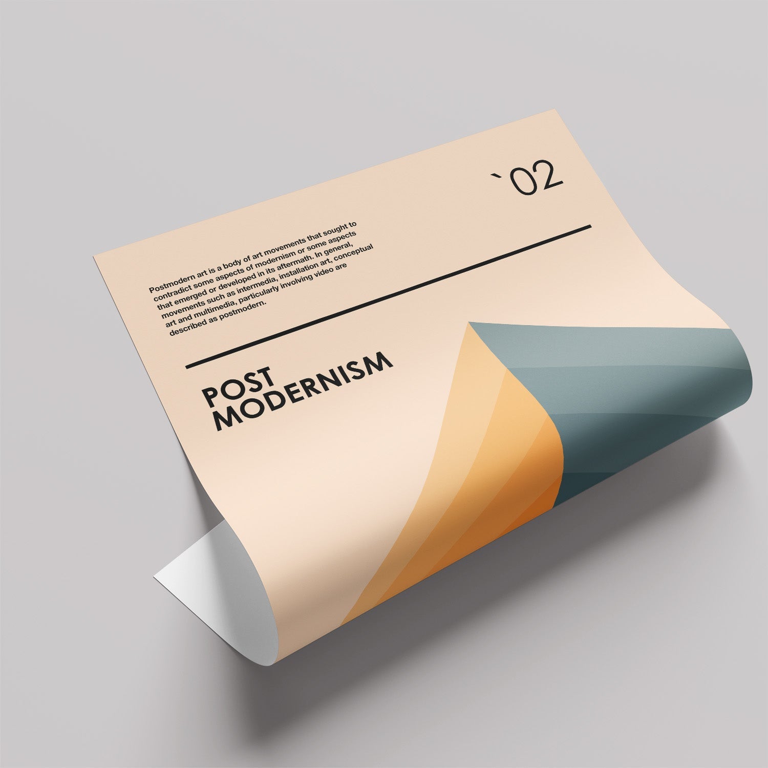 「POST MODERNISM `02 Mountain Gradient」アーキテクチャーデザインポスター - Ink Jp
