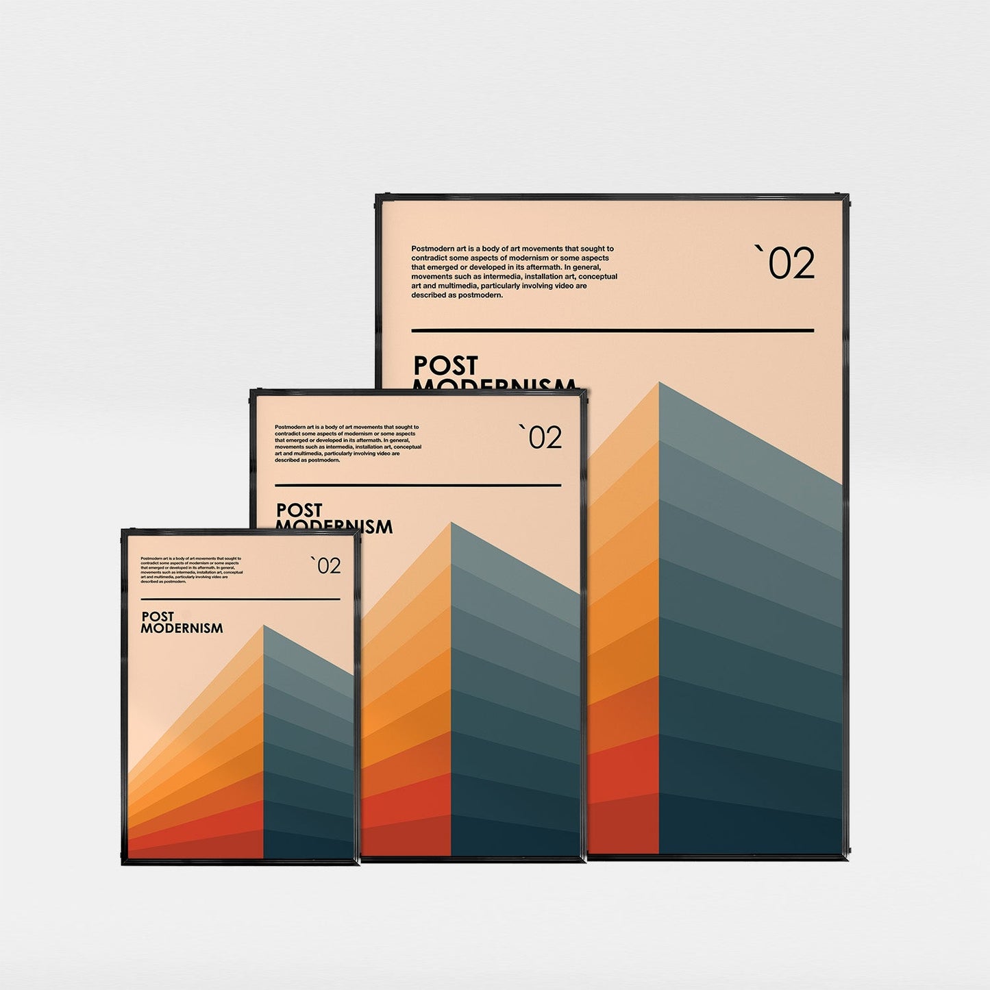 「POST MODERNISM `02 Mountain Gradient」アーキテクチャーデザインポスター - Ink Jp
