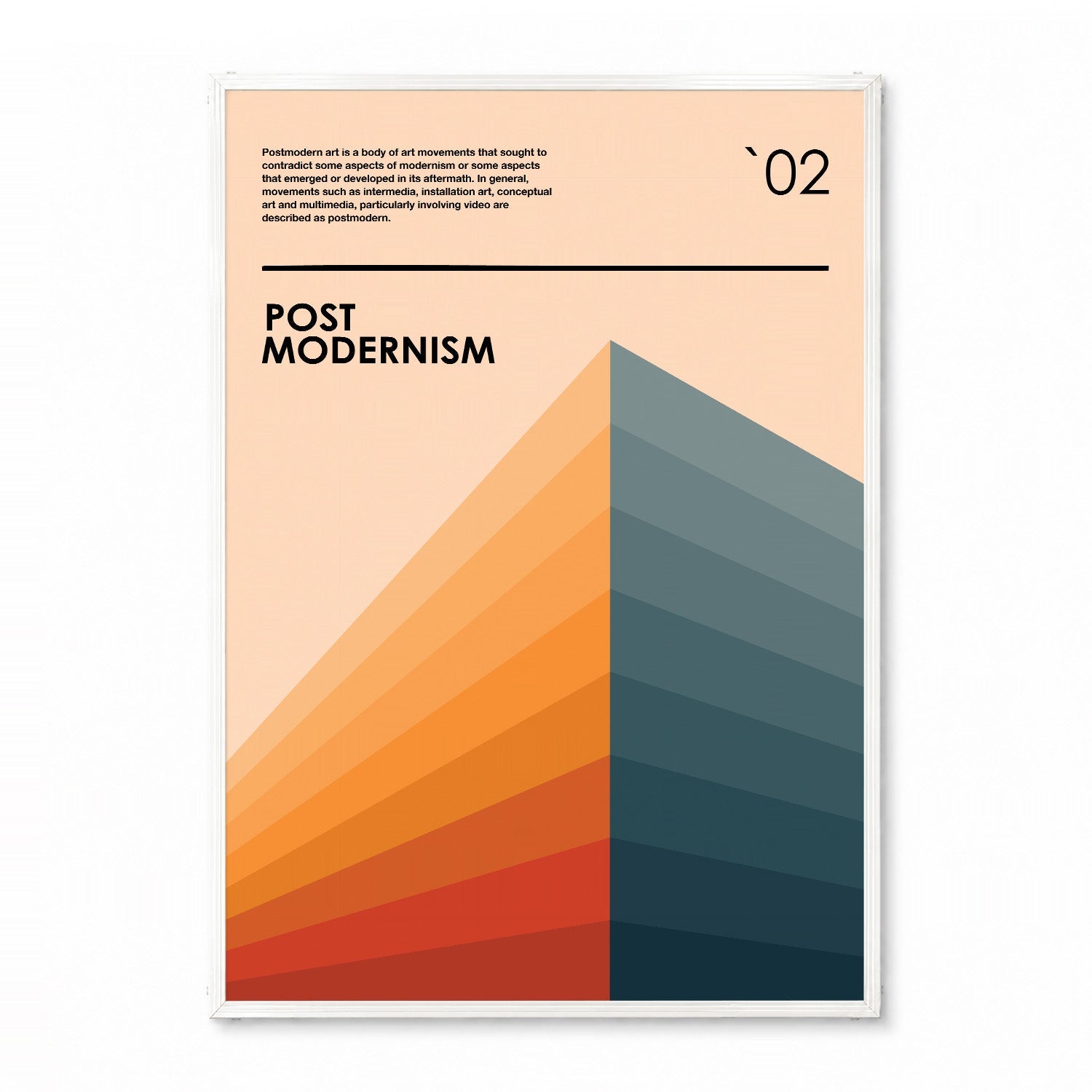 「POST MODERNISM `02 Mountain Gradient」アーキテクチャーデザインポスター - Ink Jp