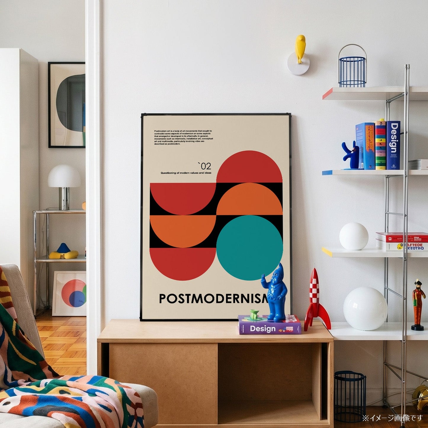 「POSTMODERNISM `02 Bold Circles」アーキテクチャーデザインポスター - Ink Jp