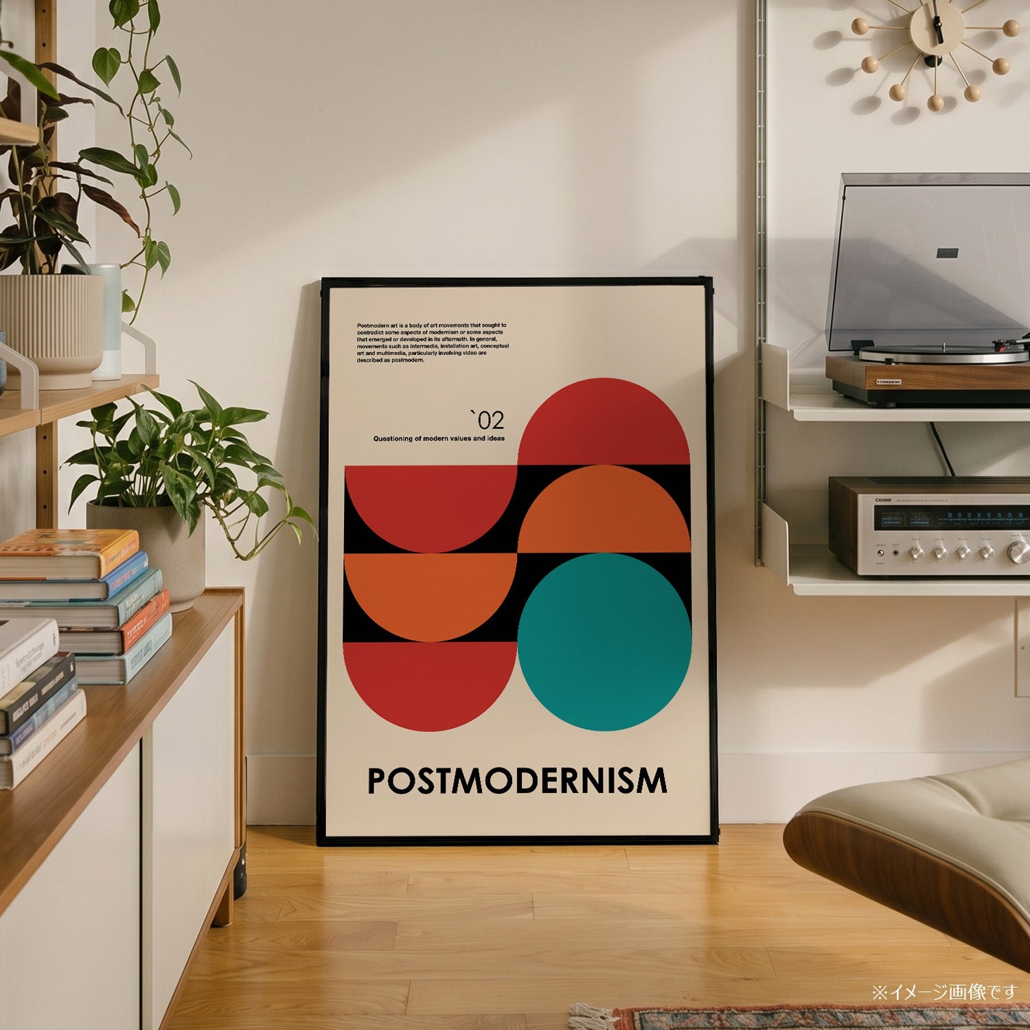「POSTMODERNISM `02 Bold Circles」アーキテクチャーデザインポスター - Ink Jp