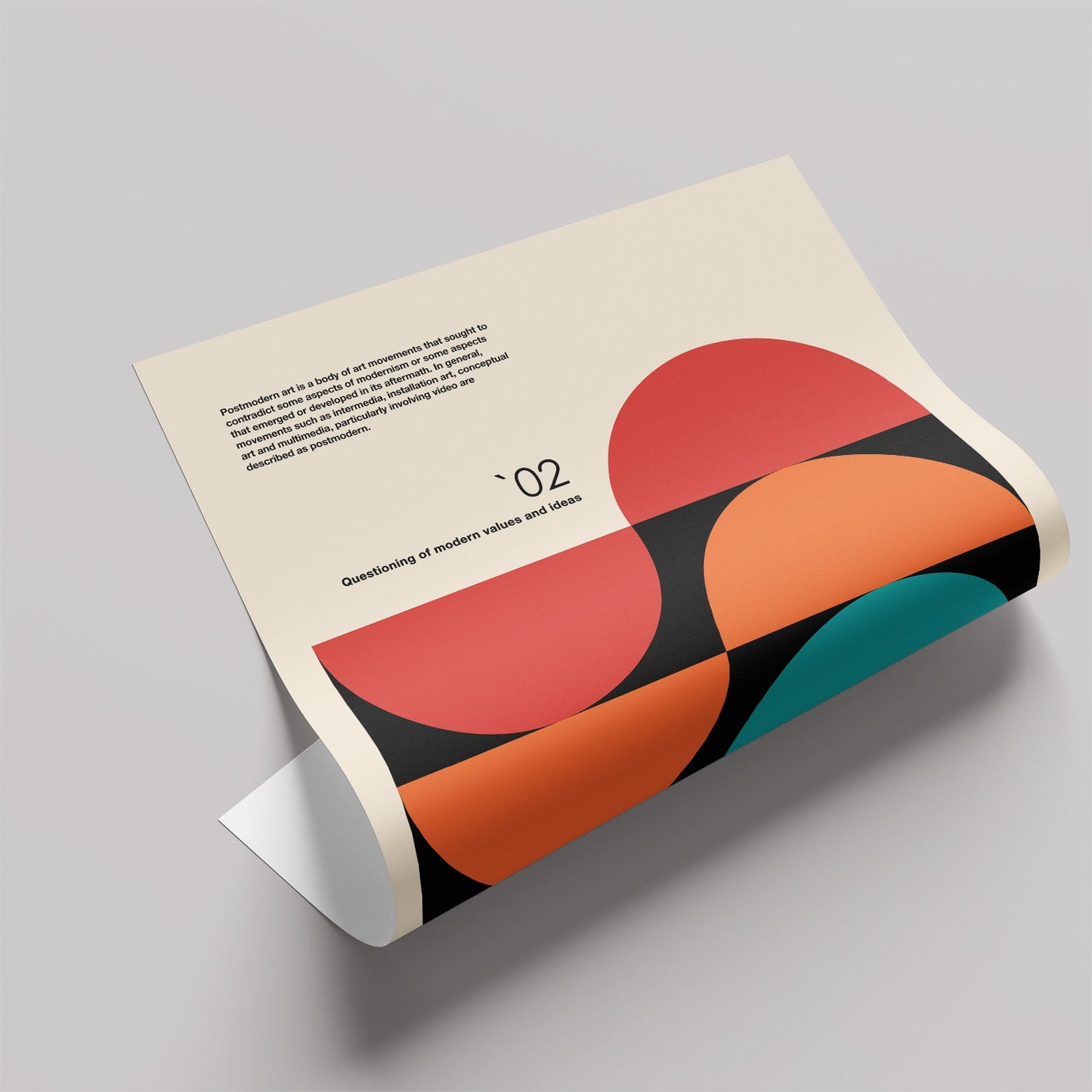 「POSTMODERNISM `02 Bold Circles」アーキテクチャーデザインポスター - Ink Jp