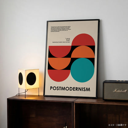 「POSTMODERNISM `02 Bold Circles」アーキテクチャーデザインポスター - Ink Jp