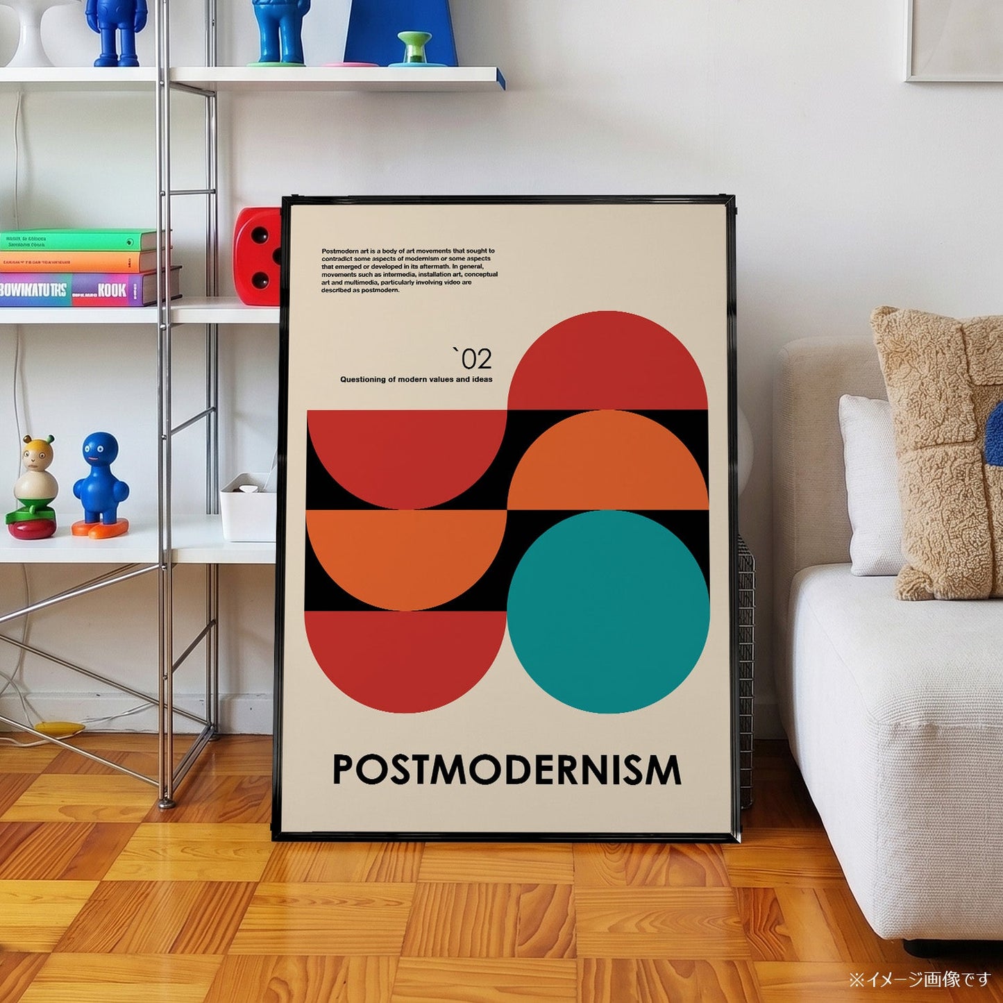 「POSTMODERNISM `02 Bold Circles」アーキテクチャーデザインポスター - Ink Jp