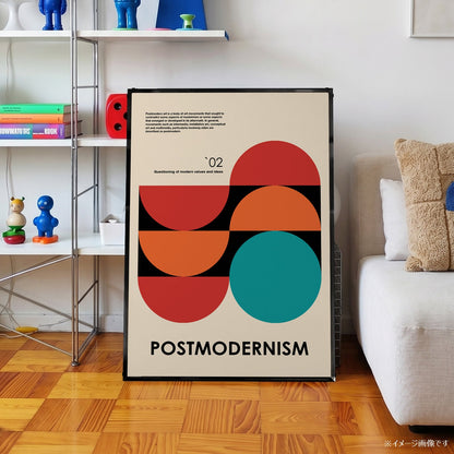 「POSTMODERNISM `02 Bold Circles」アーキテクチャーデザインポスター - Ink Jp