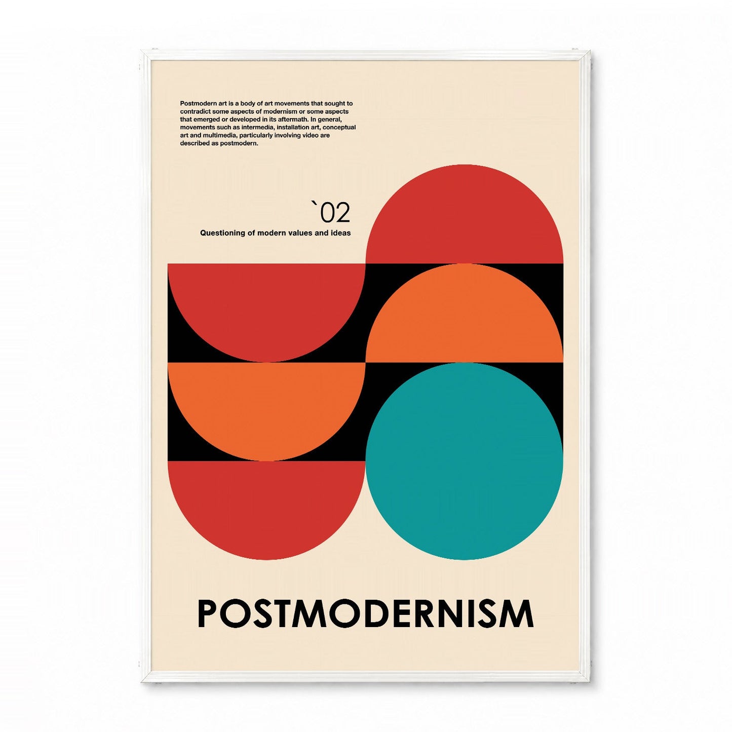「POSTMODERNISM `02 Bold Circles」アーキテクチャーデザインポスター - Ink Jp