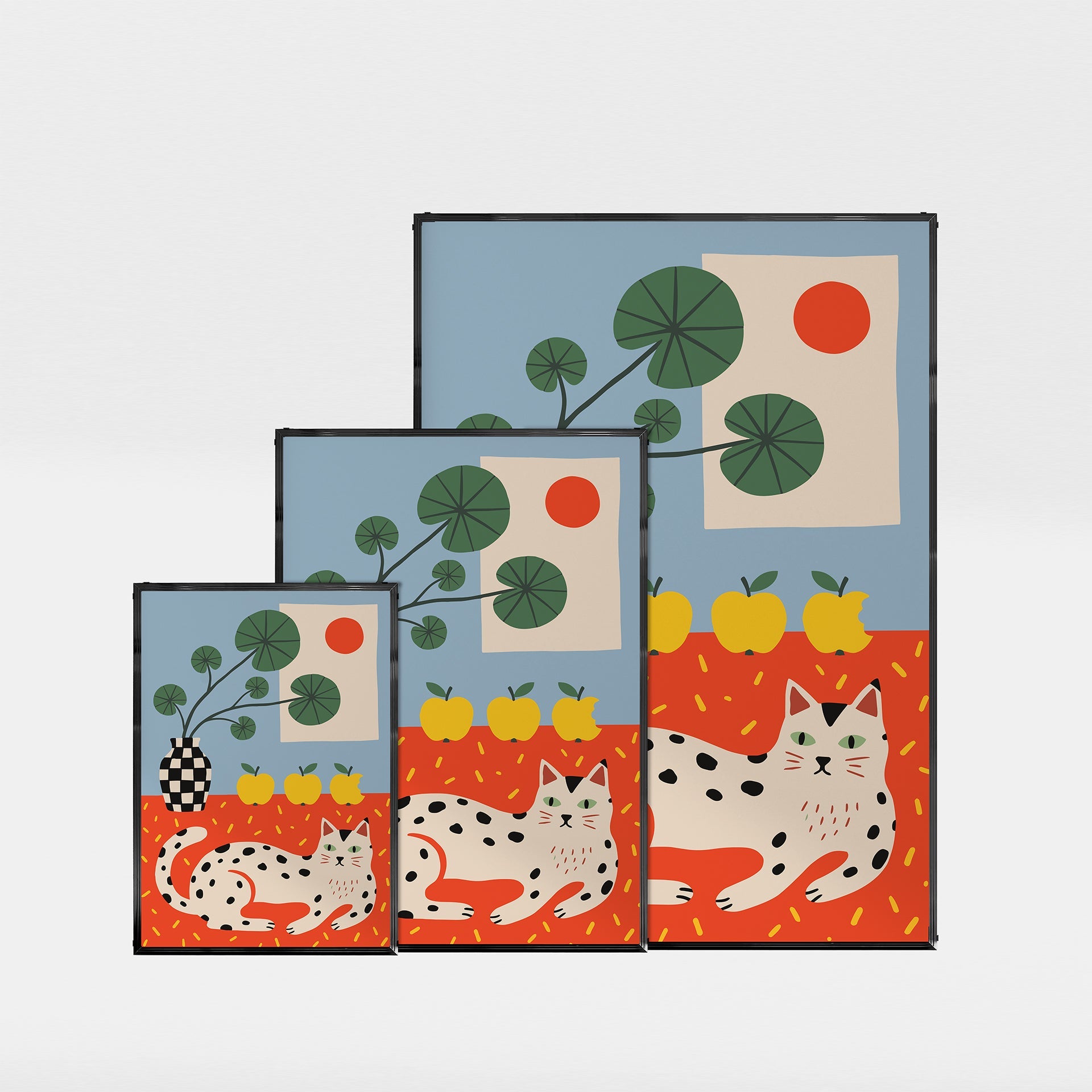 「くつろぐ猫」ポップアートポスター - Ink Jp