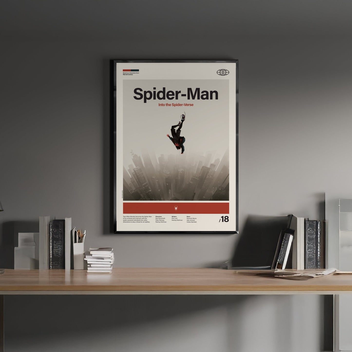 「スパイダーマン：スパイダーバース」ミニマリストアートポスター - Ink Jp