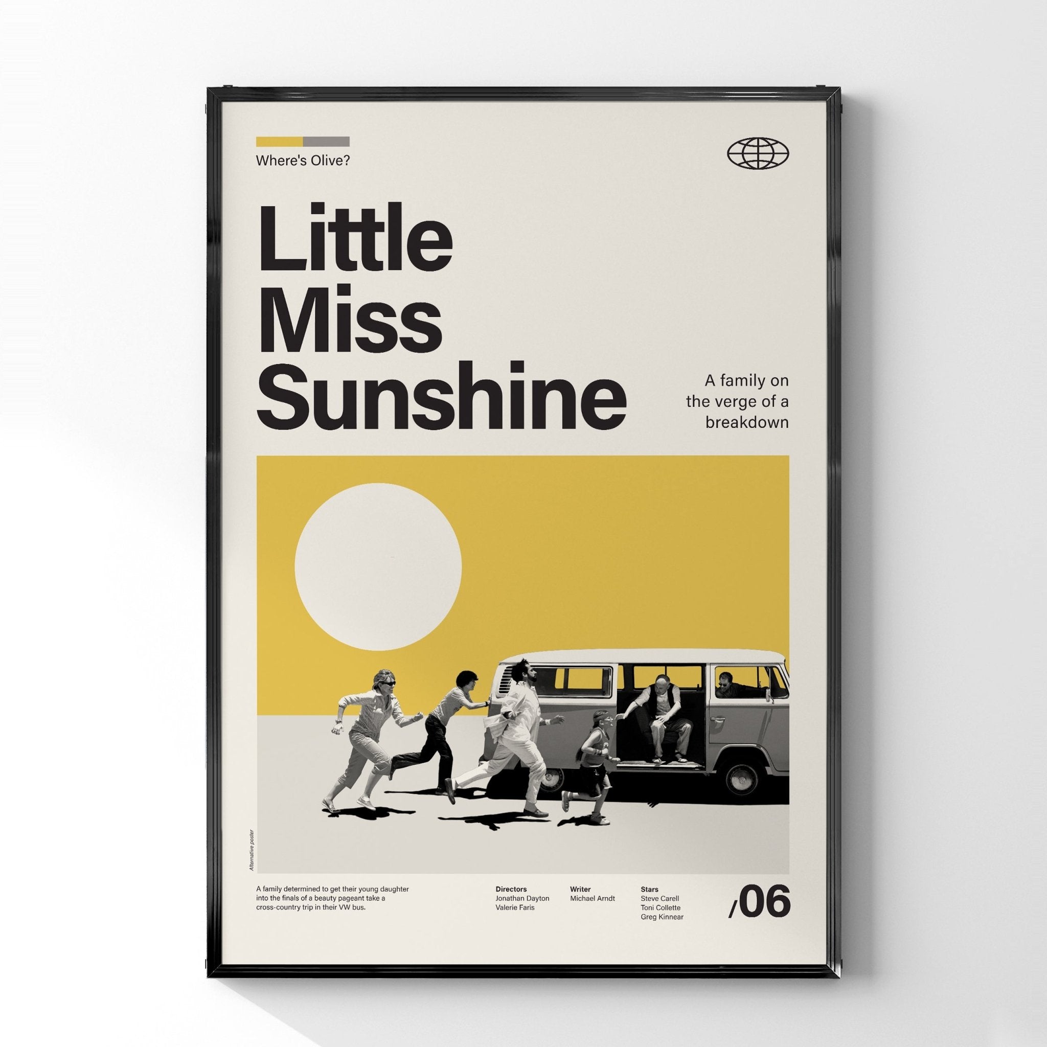 「リトル・ミス・サンシャイン」ミニマリストアートポスター