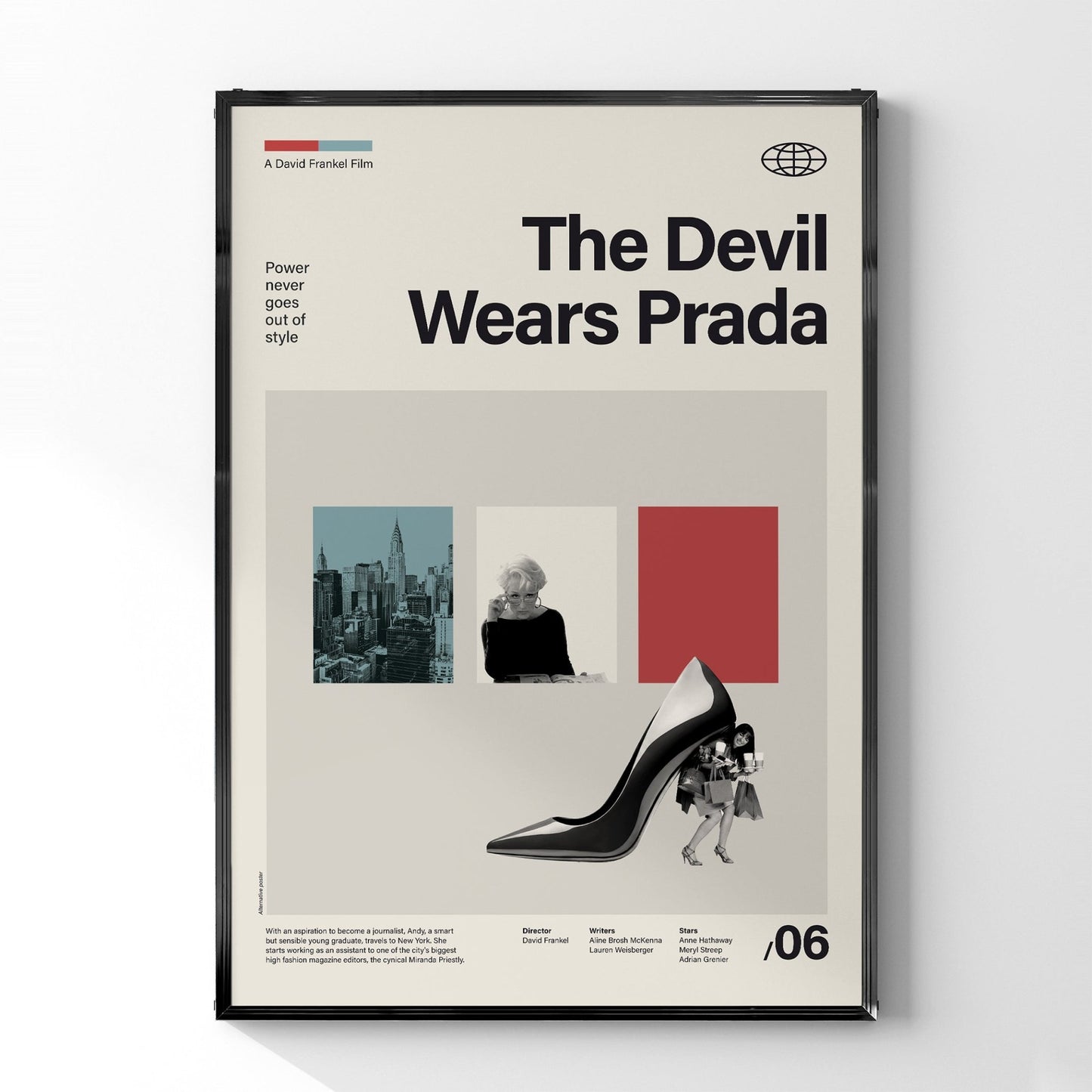 「プラダを着た悪魔」ミニマリストアートポスター - Ink Jp