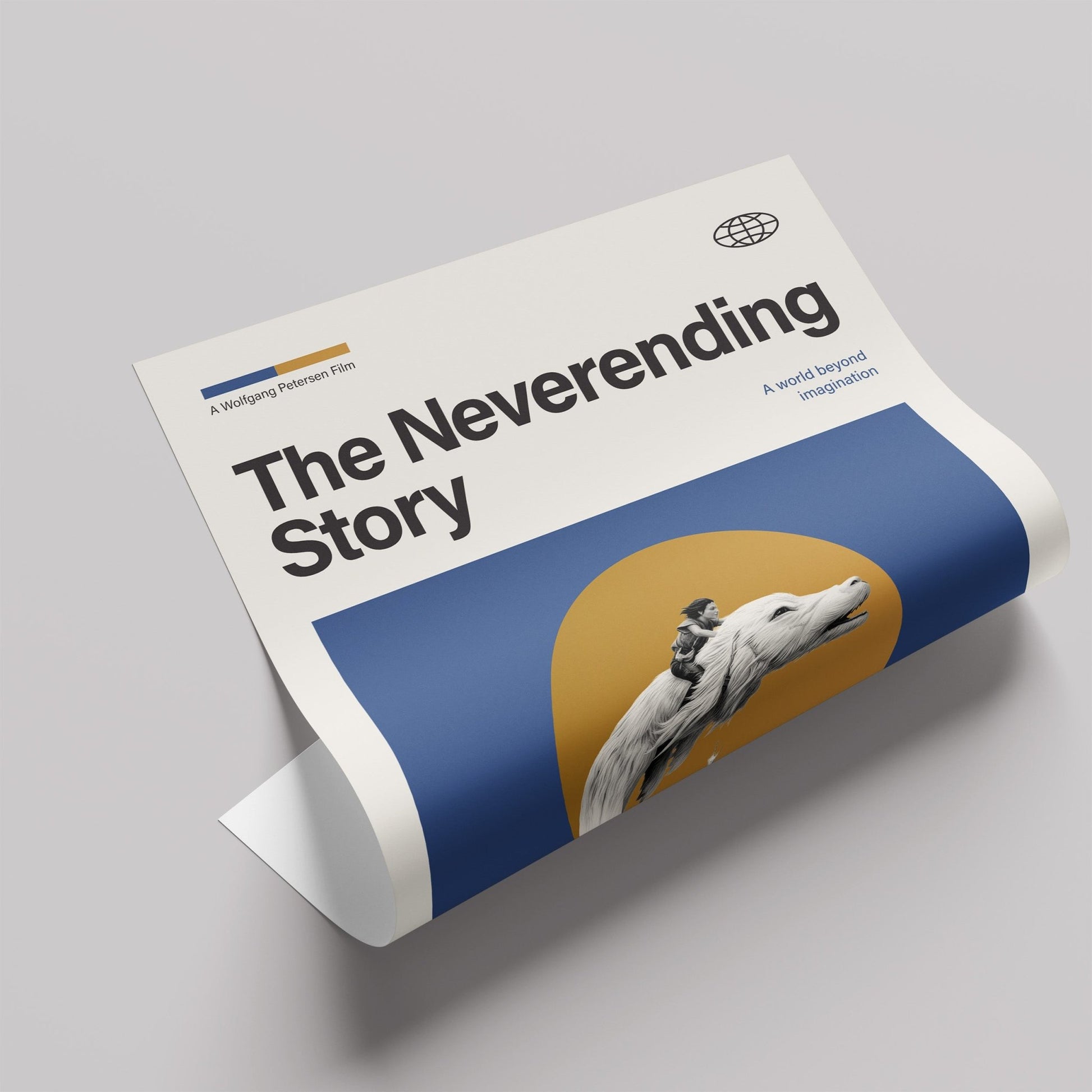 「ネバーエンディング・ストーリー」ミニマリストアートポスター - Ink Jp