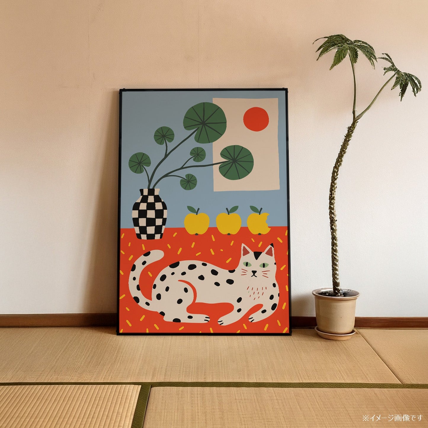 「くつろぐ猫」ポップアートポスター - Ink Jp