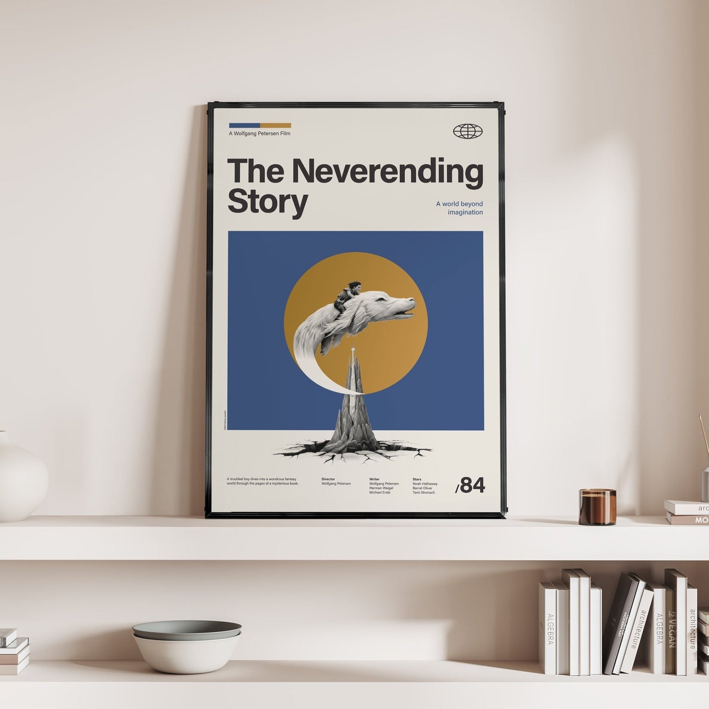 「ネバーエンディング・ストーリー」ミニマリストアートポスター - Ink Jp