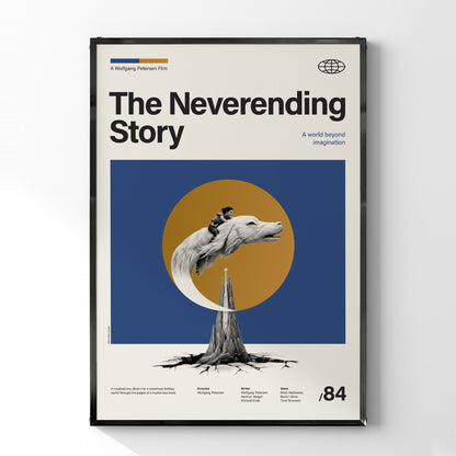 「ネバーエンディング・ストーリー」ミニマリストアートポスター - Ink Jp
