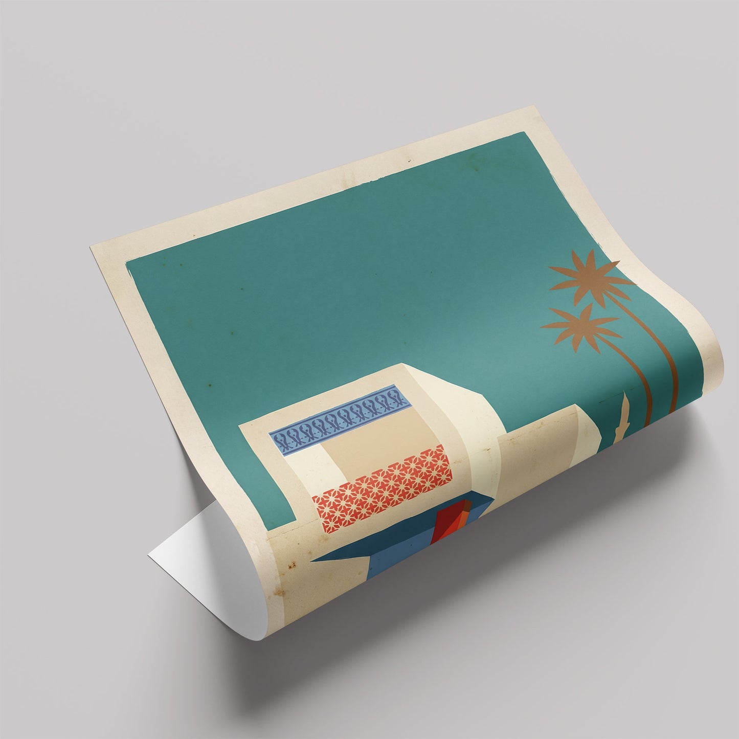 「砂漠の猫」ヴィンテージトラベルアートポスター - Ink Jp