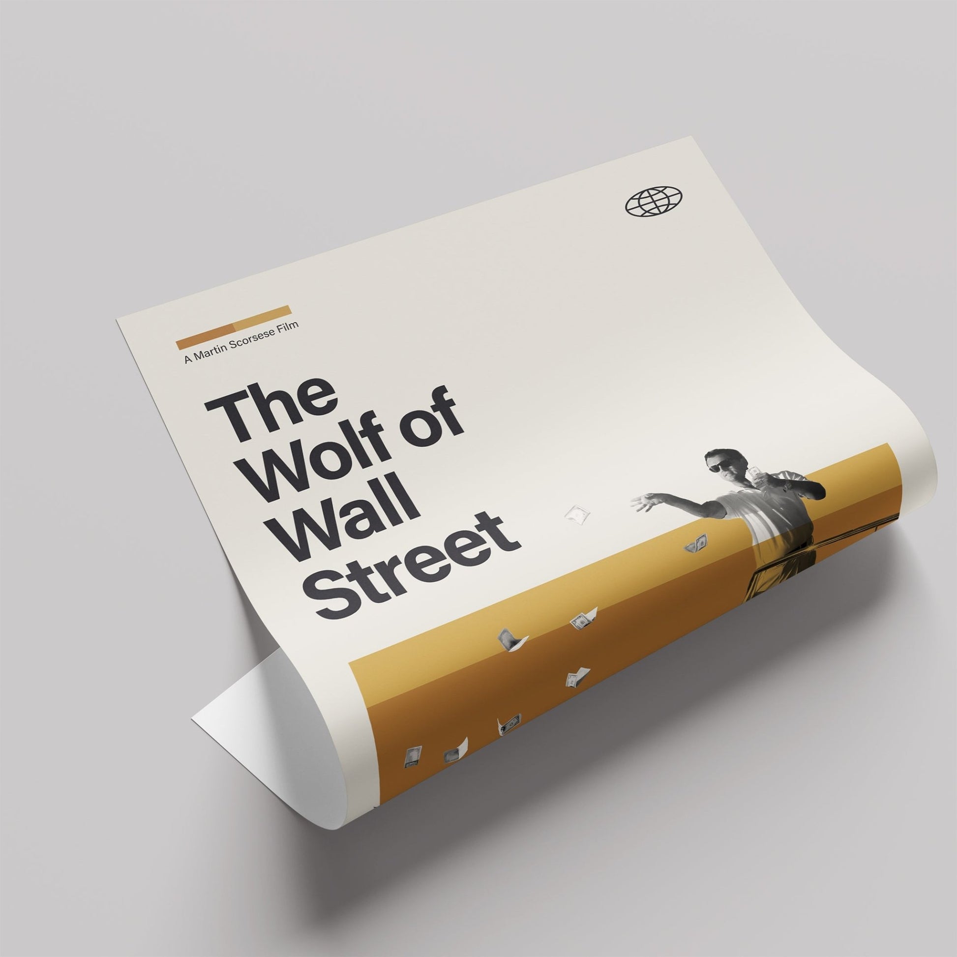 「ウルフ・オブ・ウォールストリート」ミニマリストアートポスター - Ink Jp