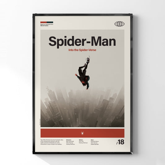 「スパイダーマン：スパイダーバース」ミニマリストアートポスター - Ink Jp