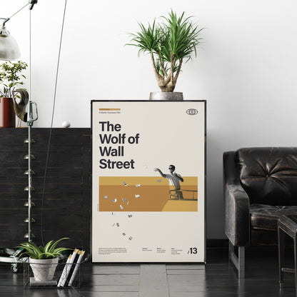 「ウルフ・オブ・ウォールストリート」ミニマリストアートポスター - Ink Jp
