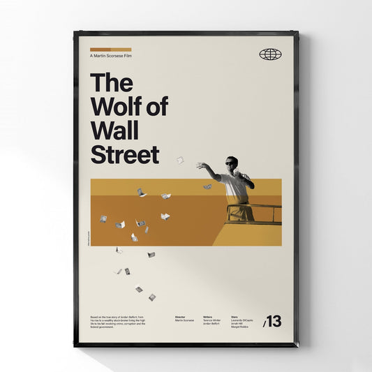 「ウルフ・オブ・ウォールストリート」ミニマリストアートポスター - Ink Jp