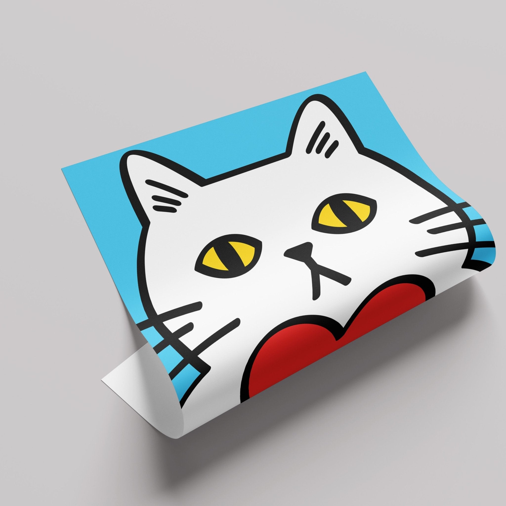 【ハートいっぱい白猫さん】F3キャンバス 絵画　猫　猫絵　白猫　イラスト ハートいっぱい白猫さん】F3キャンバス 絵画 猫 猫絵 白猫 イラスト