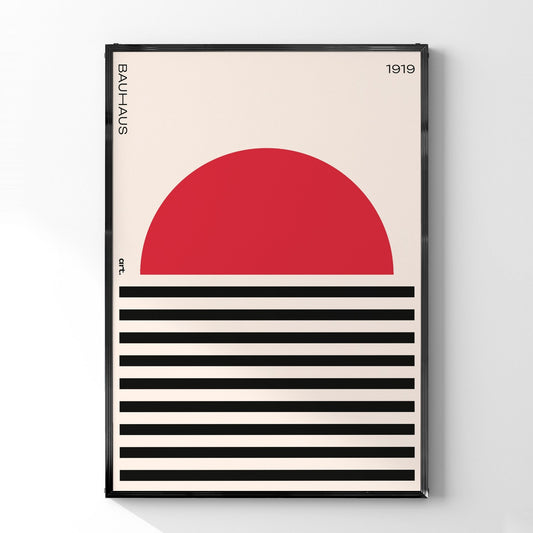 太陽バウハウスデザインポスター - Ink Jp