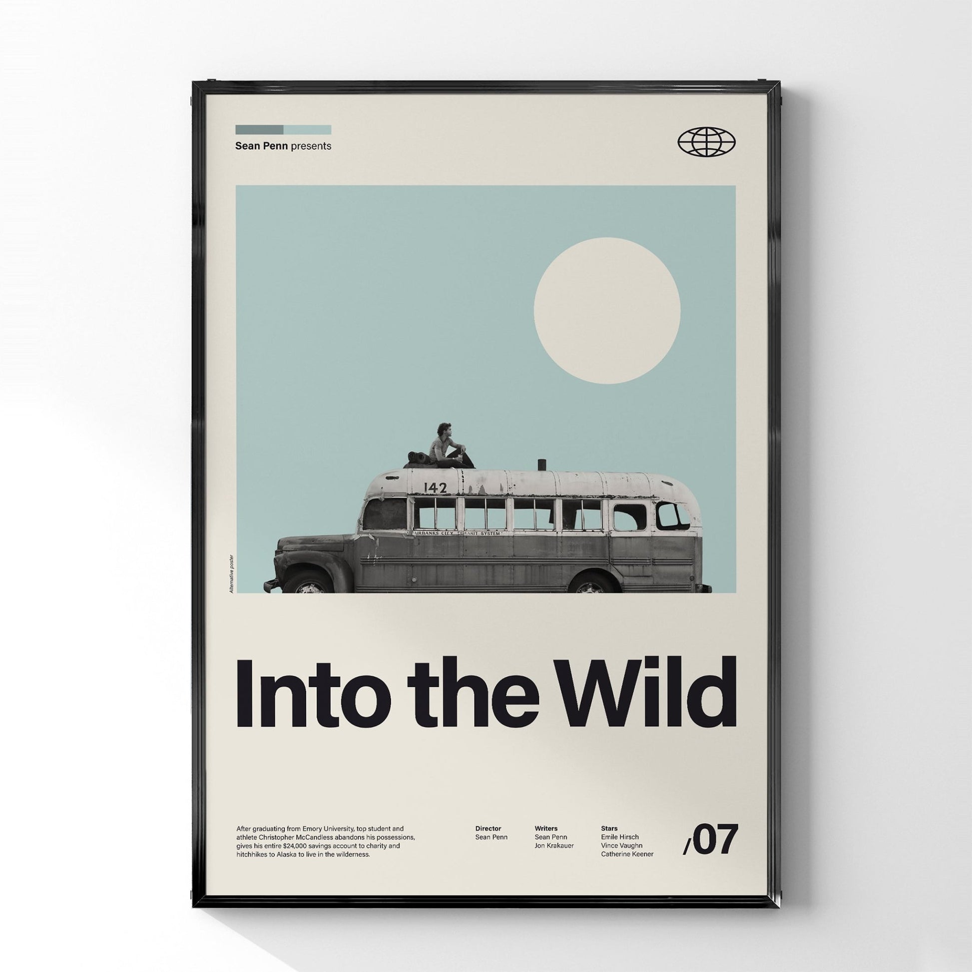 「イントゥ・ザ・ワイルド」ミニマリストアートポスター - Ink Jp