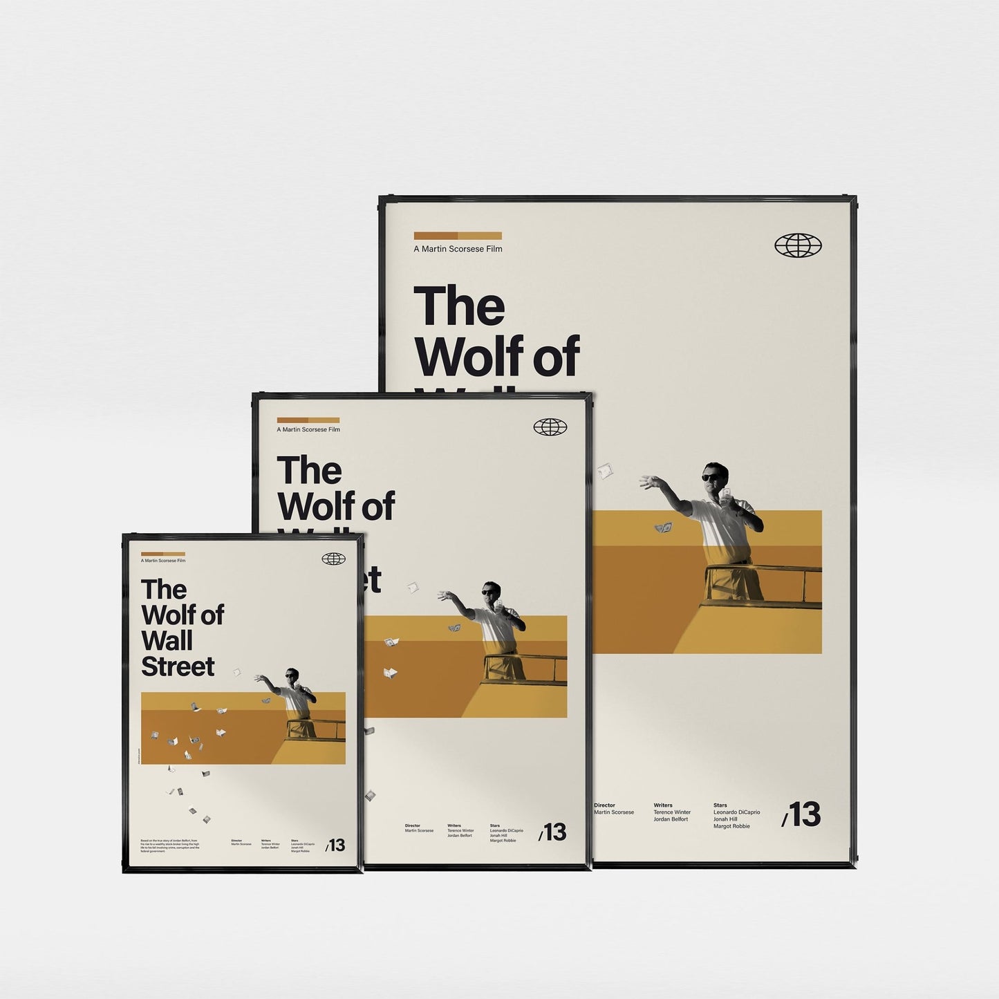 「ウルフ・オブ・ウォールストリート」ミニマリストアートポスター - Ink Jp