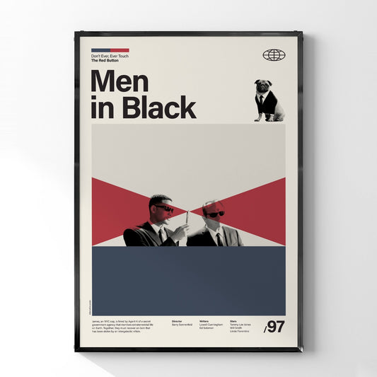 「メン・イン・ブラック」ミニマリストアートポスター - Ink Jp