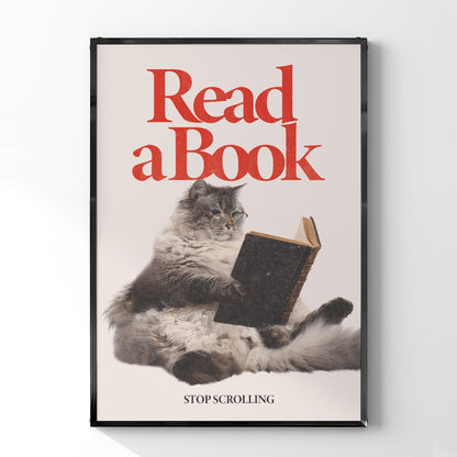 「Read a Book」ミニマリストポスター - Ink Jp
