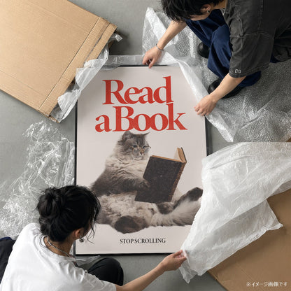 「Read a Book」ミニマリストポスター - Ink Jp