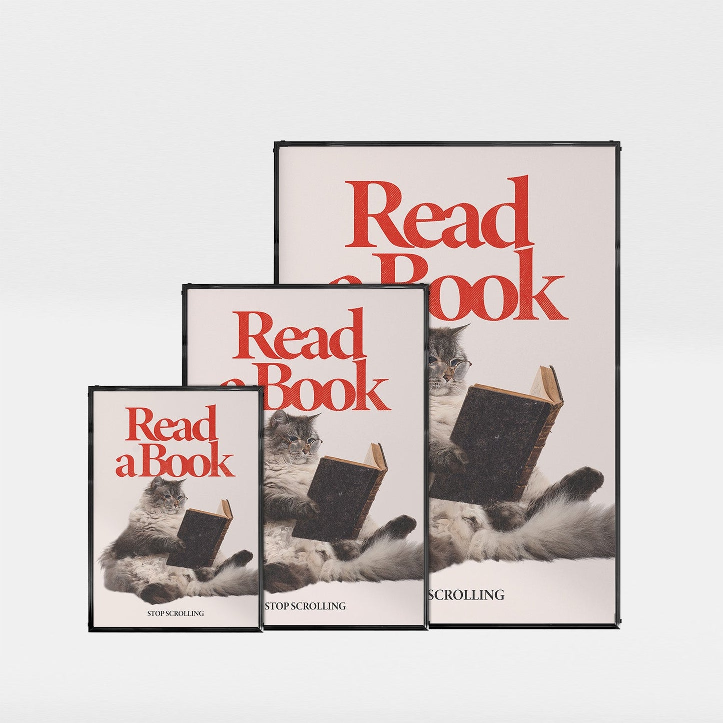 「Read a Book」ミニマリストポスター - Ink Jp