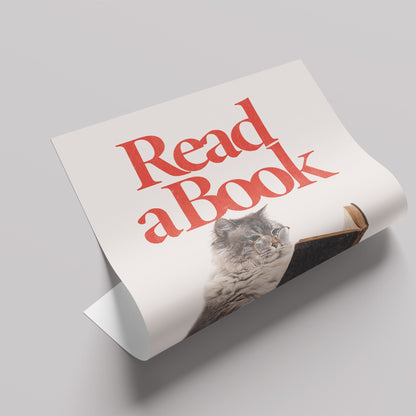 「Read a Book」ミニマリストポスター - Ink Jp
