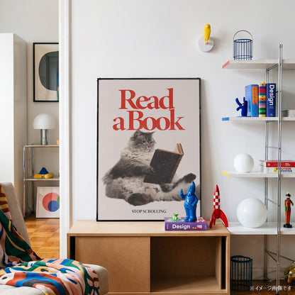 「Read a Book」ミニマリストポスター - Ink Jp