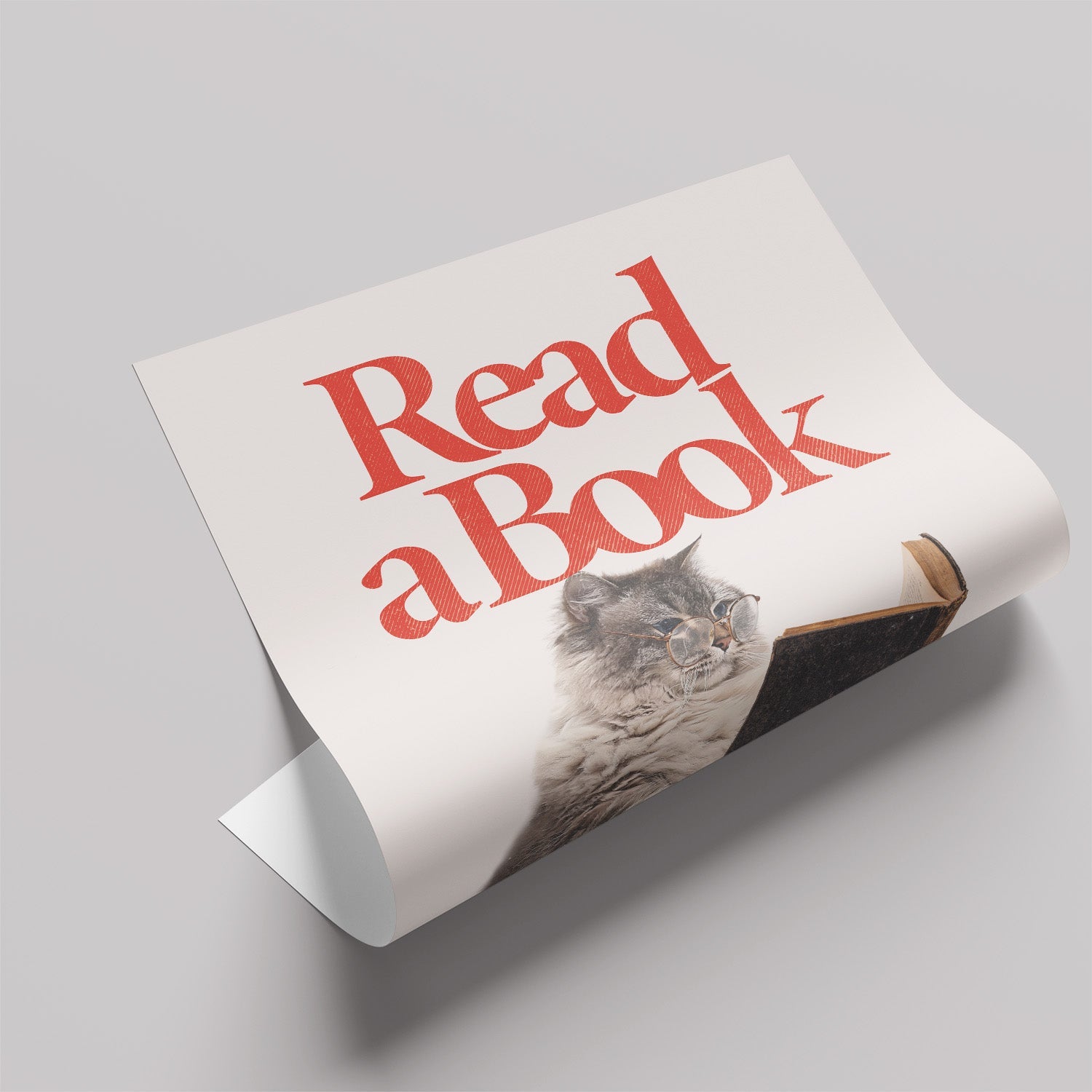 「Read a Book」ミニマリストポスター - Ink Jp