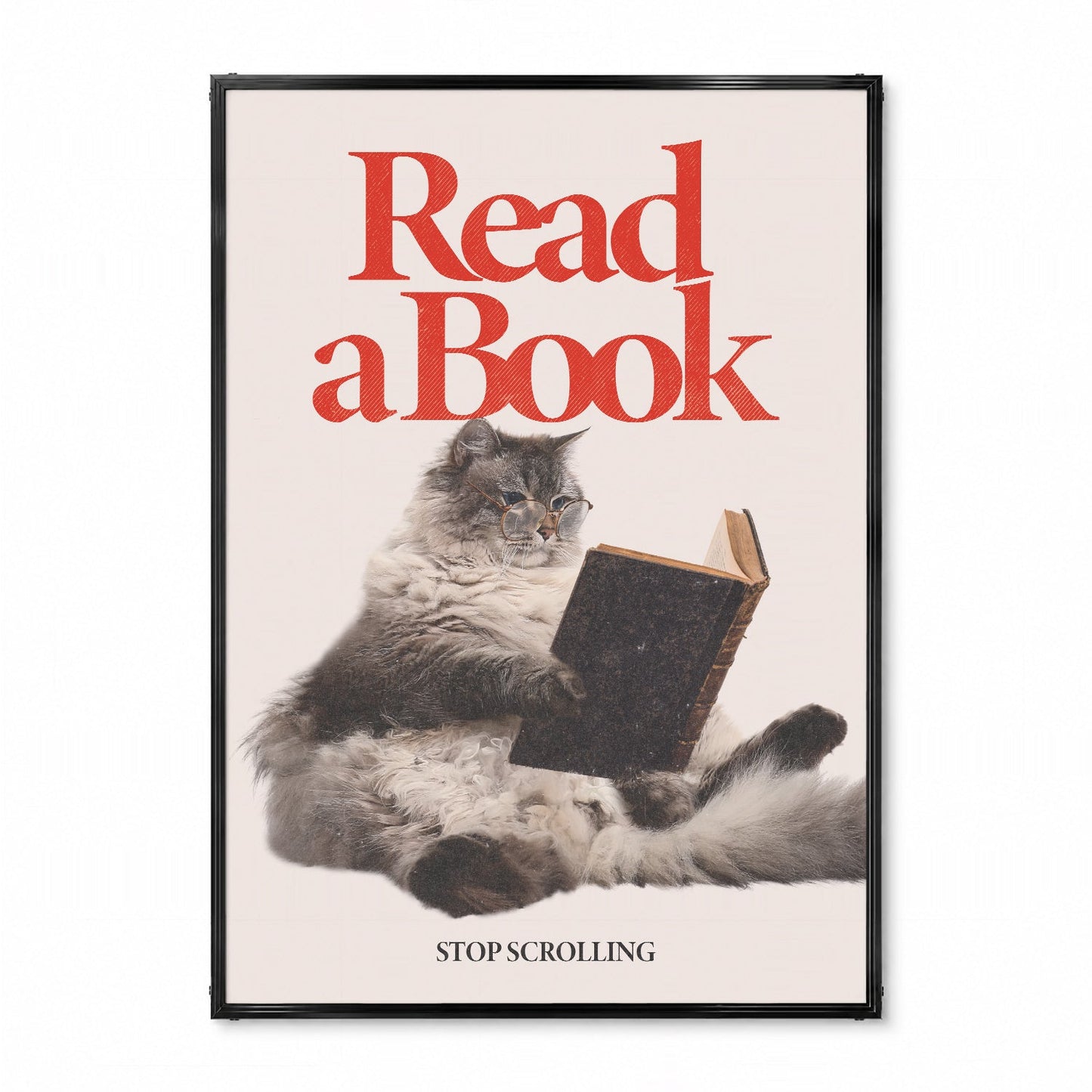 「Read a Book」ミニマリストポスター - Ink Jp