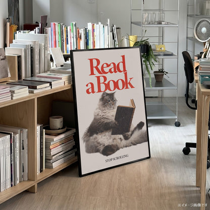 「Read a Book」ミニマリストポスター - Ink Jp