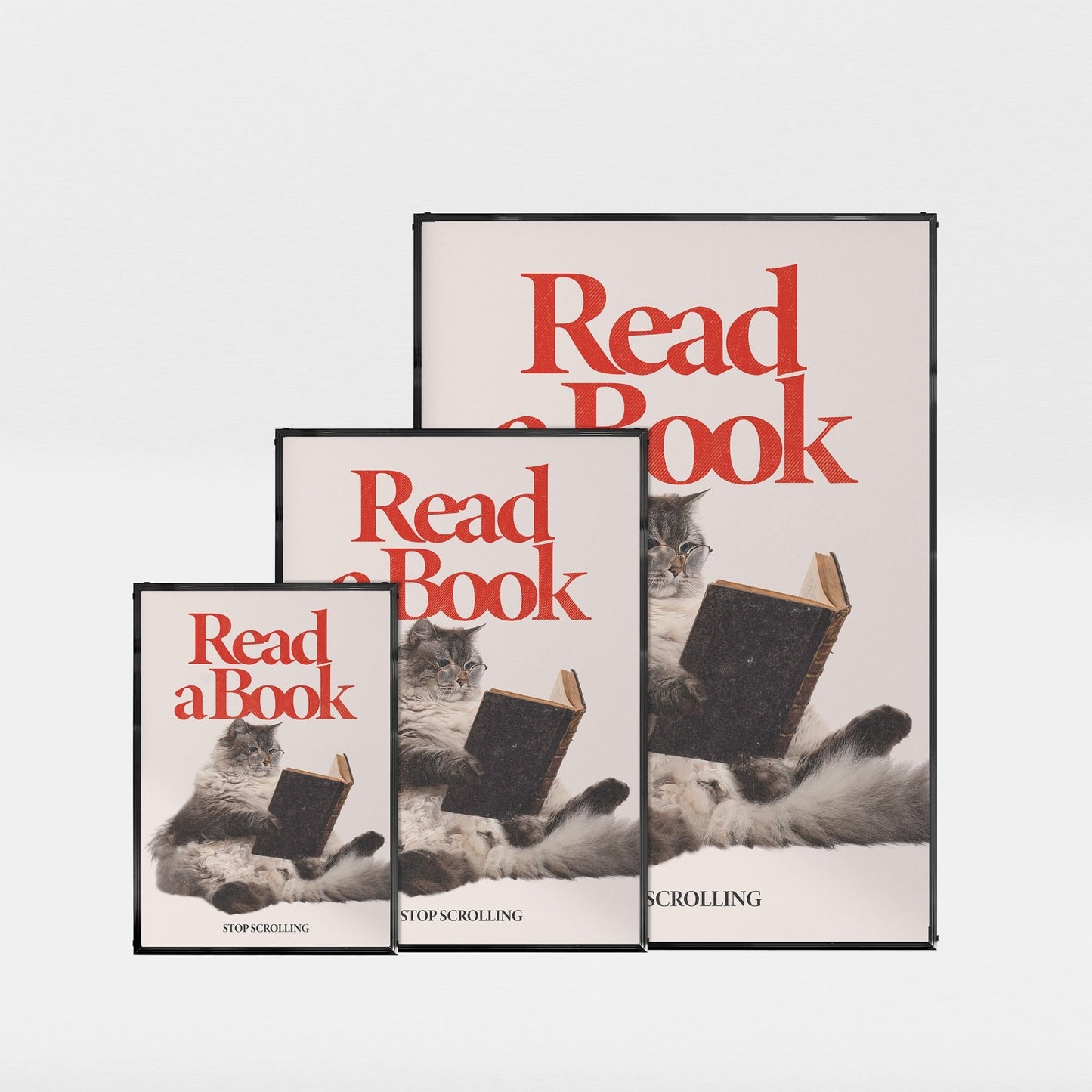 「Read a Book」ミニマリストポスター - Ink Jp