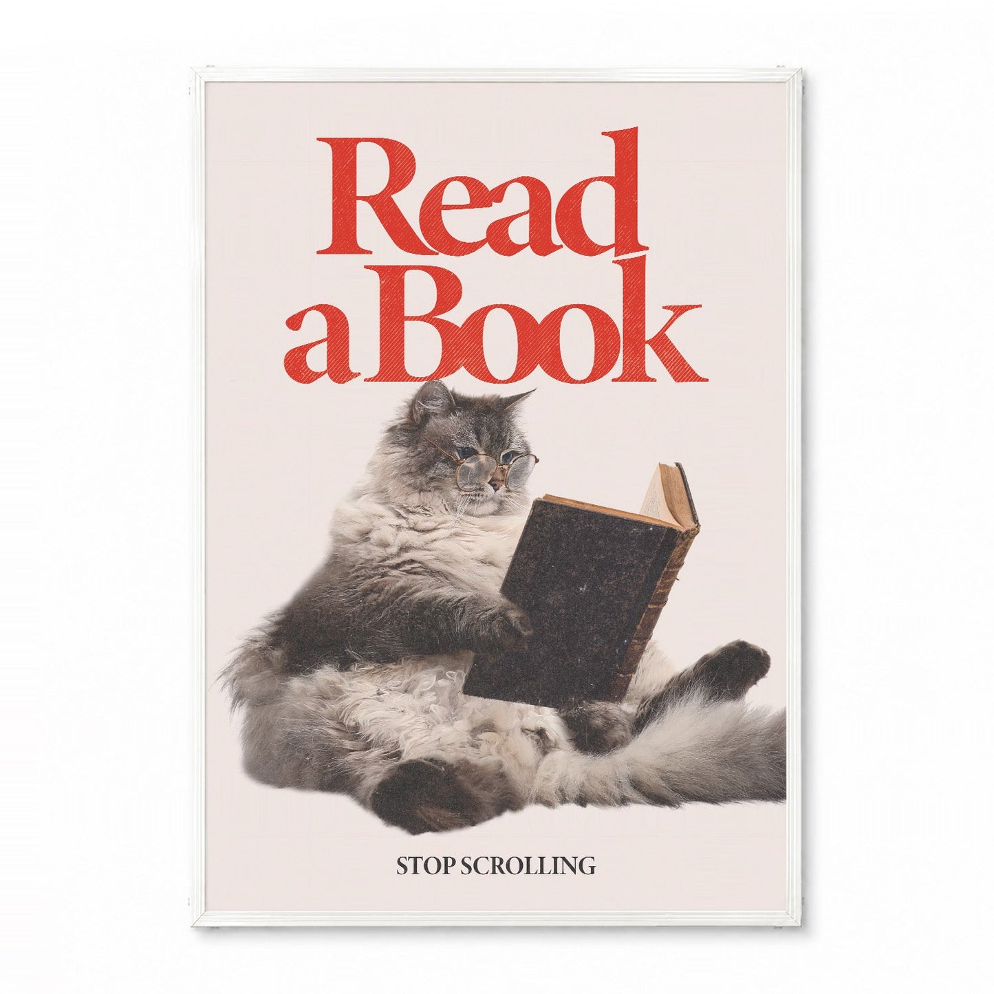 「Read a Book」ミニマリストポスター - Ink Jp