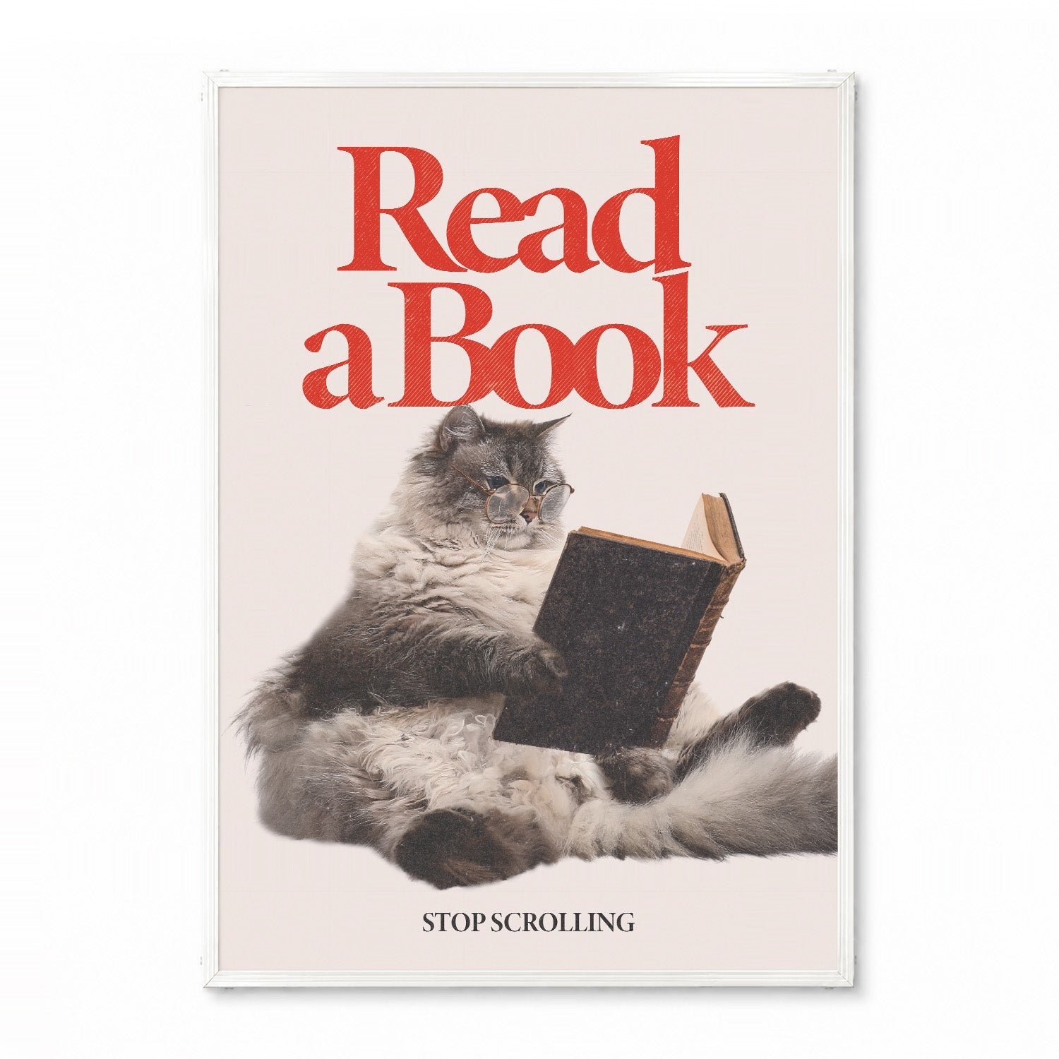 「Read a Book」ミニマリストポスター - Ink Jp