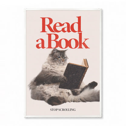 「Read a Book」ミニマリストポスター - Ink Jp