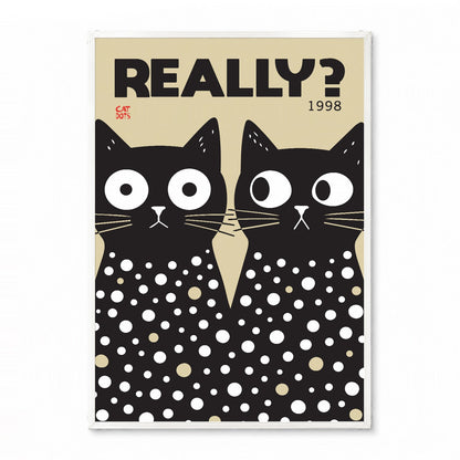 「REALLY?」レトログラフィックアートポスター - Ink Jp