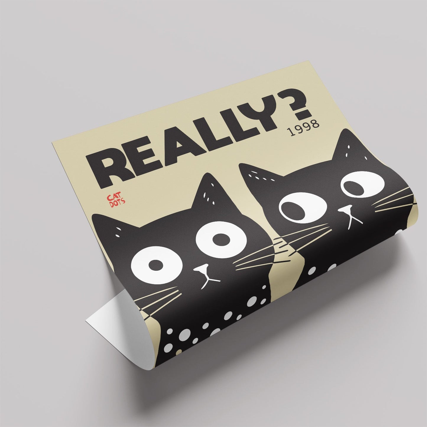 「REALLY?」レトログラフィックアートポスター - Ink Jp