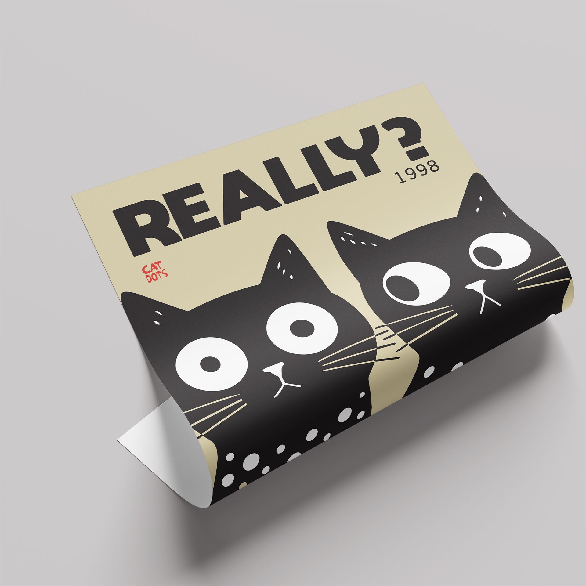 「REALLY?」レトログラフィックアートポスター - Ink Jp