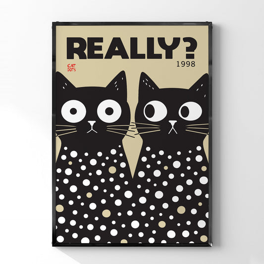 「REALLY?」レトログラフィックアートポスター - Ink Jp