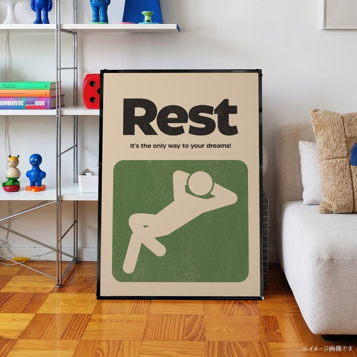 「Rest」ミニマリストポスター - Ink Jp