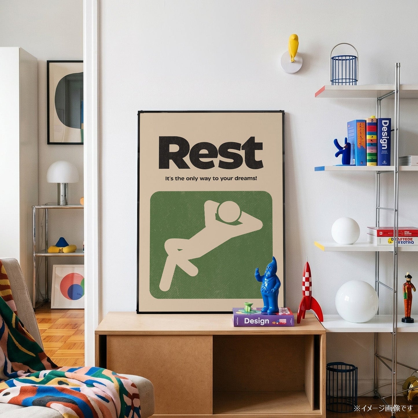 「Rest」ミニマリストポスター - Ink Jp