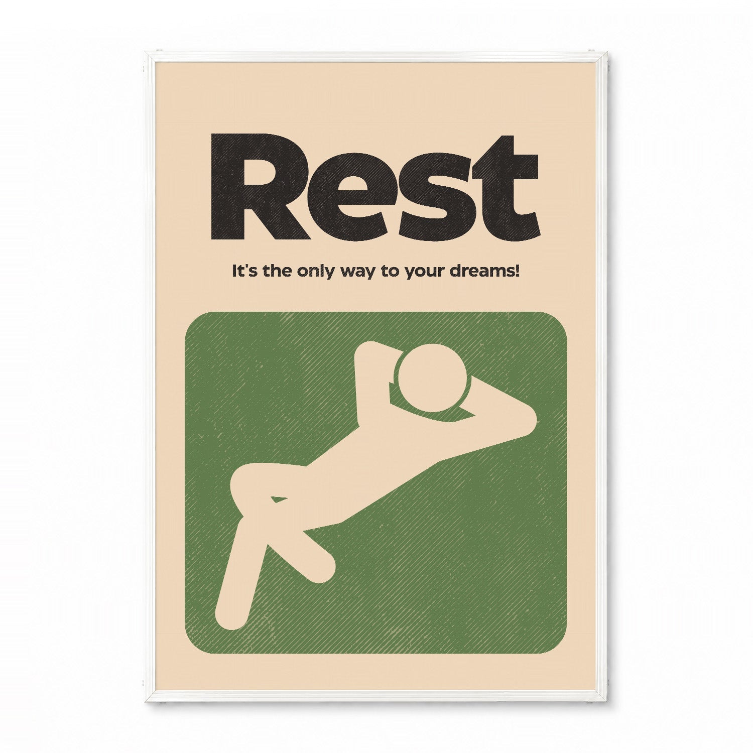 「Rest」ミニマリストポスター - Ink Jp