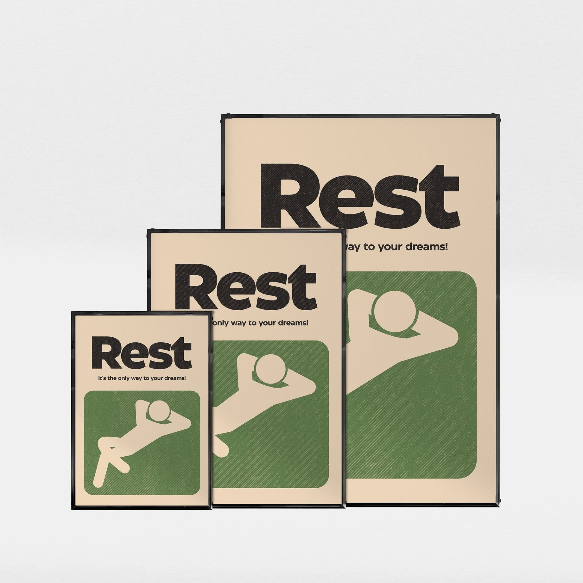 「Rest」ミニマリストポスター - Ink Jp