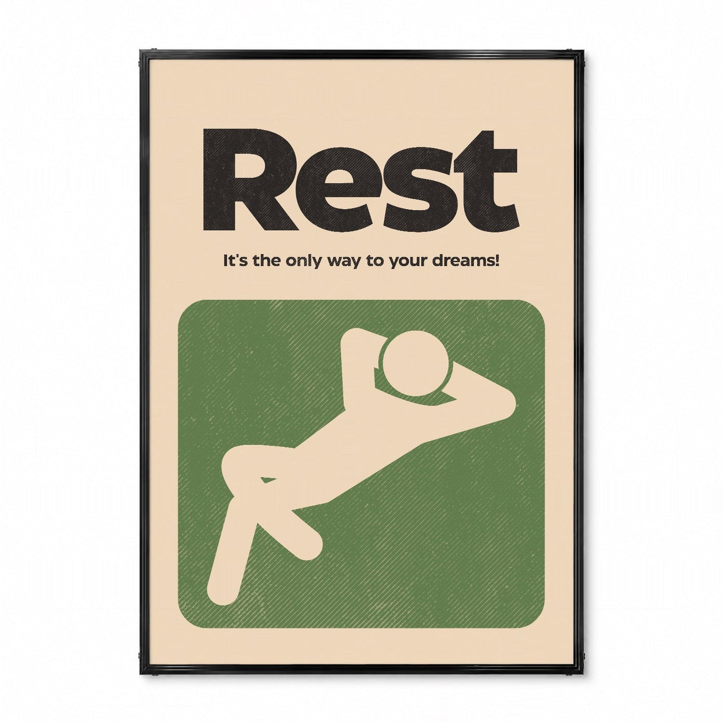 「Rest」ミニマリストポスター - Ink Jp